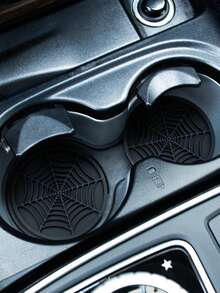 Creative Silicone Car Cup Holder Coaster, Round Universal Anti-Slip Cup Mat, Halloween Personalized Car Interior Decor, Waterproof Wear-Resistant Easy To Clean, Gothic Style Car Interior Accessory - Multicolor - View 7