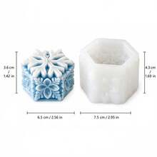 1pc Snowflake Candle Silicone Mold, Snowflake Shape, Suitable For Candle/Soap/Plaster Decoration, Easy To Demold, Multi-Functional Mold. Perfect For Christmas/Winter Decoration/Ice And Snow Theme Party, And DIY Craft Enthusiasts - A-White - View 9