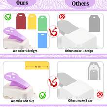 3-In-1 Paper Punch Corner Punching Tool, Suitable For Any Size Label Making, Paper Craft, Card Making, Scrapbooking, Planner, Student School Projects - 3 In 1 Corner Tag Punch - View 6