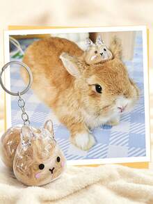 Pet Memorial Keepsake Keychain, Pet Hair Storage Keychain, Cute Rabbit Fur Storage Box, Pet Hair Keychain For Collecting Hair, Furever Gift For Pet Lovers, Pet Hair Memorial Box, Personalized Pet Memorial Accessory - Multicolor - View 6