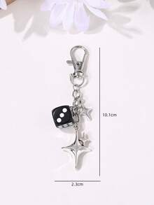 1pc Halloween Cross Heart Bat Skull Skeleton Spider Spider Web Star Dice Sword Backpack Charm Creative Gift - Multicolor - View 10