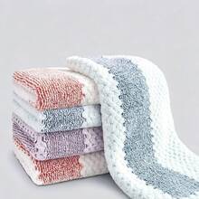 5/1 buah Handuk Dapur Motif Bunga, Handuk Dapur Motif Bunga Segar, Handuk Tangan Tebal dan Menyerap, Kain Dapur Tahan Minyak Motif Bunga, Cocok untuk Dapur, Kamar Mandi, Kaca dan Pembersihan Mobil - Handuk Super Menyerap Cepat Kering dan Dapat Digunakan Kembali, Handuk Persegi Lembut - Bulu domba dua sisi - View 3
