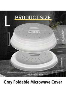 1/2pcs Silicone Microwave Anti-Splatter Cover, Food Fruit Drainer Microwave Lid, Kitchen Utensil, Kitchen Accessory, Food Cover, Kitchen And Home Supplies - Multicolor - View 17
