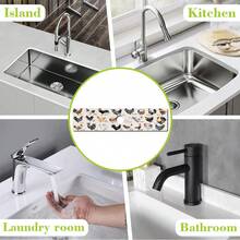 1pc Sink Faucet Absorbent Mat, Drainage Pad, Suitable For Kitchen, Bathroom Sink, Countertop, Drainage Mat, Diatomaceous Earth Material, Trimmable, Quick-Drying Mat - Multicolor - View 9