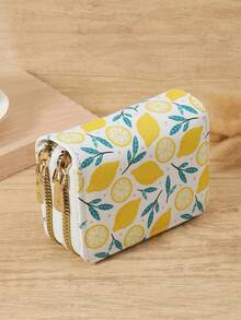 Fashionable Dual Zipper Credit Card Clip Bag, Multi Card Short Wallet, Multi Card Slot Coin Wallet, Suitable For Outdoor, Travel, And Back To School - White - View 6