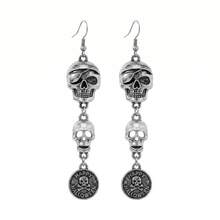 1 Set Halloween Party Jewelry Set, Skeleton Pirate Style Women's Necklace And Earrings Set - Multicolor - View 6