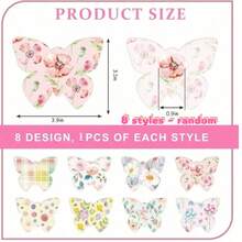 1 Set 2/8/32pcs Butterfly-Shaped Adhesive Patches, No Glue In Center, Pre-Cut Elastic Fabric, Waterproof & Sweat-Resistant, Soft & Breathable, Durable & Long-Lasting, Portable & Easy To Carry, Essential For Home And Outdoor Travel - View 10