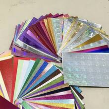 37 Lembar Kertas Karton Campuran Acak Metalik, Mutiara, Mengkilap Ukuran A4/A5 Tebal - Berbagai Warna dan Desain, Kertas Seni Holografik Timbul, Cocok untuk Kartu Ucapan, Scrapbooking, Kolase, dan Kerajinan Liburan, Pembuatan Kartu | Warna Cerah - 37 kartu acak dengan gaya campuran - View 14