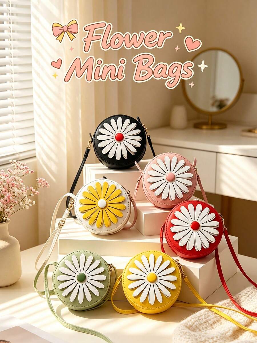 Mini Flower Crossbody Bag, Stylish And Cute, And Chic. - Multicolor - View 1