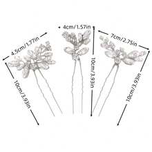 5Pcs Shiny Casual Iron Hair Combs Bridal Wedding Hair Accessories All Seasons - Silver - View 8