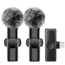 2.4G Wireless Clip-On Microphone Type-C Interface Plug And Play Ultra-Low Latency Built-In Noise Reduction Chip Suitable For Video Recording Interview Podcast Vlog 50mAh Rechargeable Battery - Black - View 12