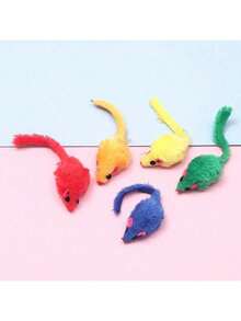 1pc/12pcs Colorful Small Mouse Cat Interactive Self-Entertainment Toy Cat Toy Pet Toy Random Color Pet Accessories Pet Toy - Multi-color - View 6