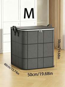 1/3pcs Large Capacity Foldable Storage Bags With Reinforced Handles And Zipper Design, Multiple Sizes Available, Suitable For Storing Blankets And Bedding, Space-Saving Closet Storage, Ideal For Bedroom And Home Use - Black - View 7