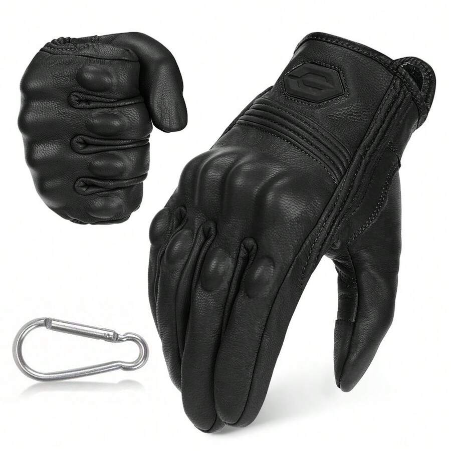 1Pc Winter Warmth Motorcycle Gloves Full Finger Touch Screen Motocross Riding Gloves Motorbike Men's And Women's Gloves Motorcycle Accessories Rider Gift - A - View 1