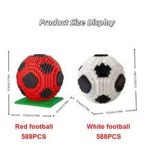 550pcs Building Blocks Trophy Model, World Football Championship Trophy Model, Home Decor & Collection, Football Fan Gift, Holiday/Christmas Gift - Multicolor - View 3