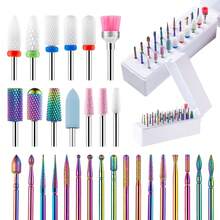 30pcs Nail Drill Bit Set, Nail Grinding Bits, Cuticle Gel Removal Drill Bits, Professional Nail Rotary Tool, Suitable For 3/32" Shank Diameter Nail Drill - Multicolor - View 13