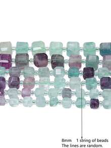 Natural Colorful Rainbow Fluorite Diy Beads Faceted Loose Accessories 4 6 8 10mm For Jewelry Making Bracelet Necklace Keychain Making Supplies - Magic Stone - View 15