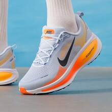 Nike Vomero 18 Comfortable, Breathable, Cushioned, Non-Slip Low-Top Thick-Sole Lightweight Training Running Shoes For Men - Blue-orange - View 5