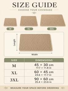 Thickened & Enlarged Multi-Size Cat Litter Mat, Double-Layer Waterproof Litter Tray Mat For Small, Medium And Large Litter Boxes, Washable Cat Litter Cleaning Mat, 1.2cm Thick Litter Box Mat - Multicolor - View 5