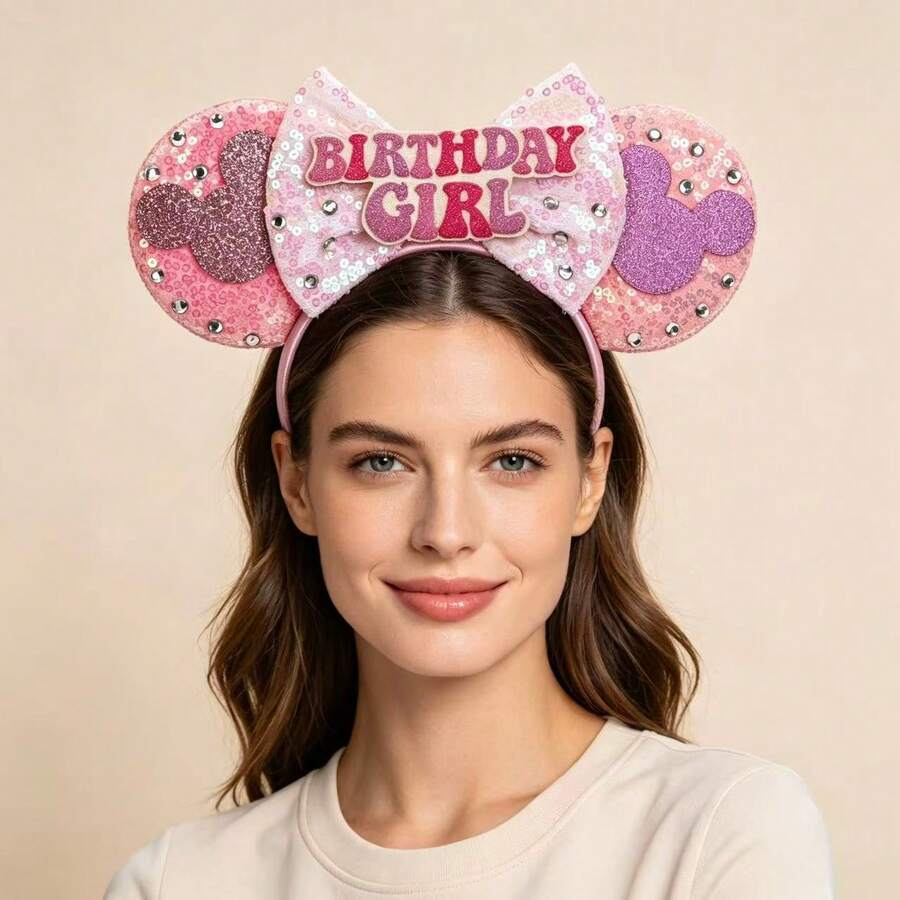 1 buah Bando Pesta Disney Desain Unik, Bando Seri Taman Hiburan, Hiasan Kepala Pita Payet Telinga Mickey & Minnie, Aksesori Rambut Kostum Pertunjukan Panggung, Aksesori Rambut Mickey Tema Pesta Ulang Tahun, Cocok untuk Pesta Liburan Sebagai Pilihan Terbaik untuk Keluarga, Teman, dan Orang Tua - MultiWarna - View 1