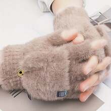 Unisex Warm Flip-Top Gloves - Winter Cold-Proof, Soft Non-Elastic Design, Washable Outdoor Commute Daily Gloves - A - View 8