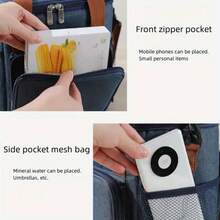 1pc Large Capacity Lunch Box/Bento Bag, Fashionable Bento Bag, Portable Bento Bag, Handheld And Crossbody Design, Suitable For Work Meals, Camping, Beach, Picnic Travel, Back To School Season - Multicolor - View 6