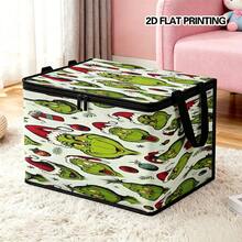 The Grinch Green Furry Monster Christmas Foldable Storage Box With Lid, Dust-Proof Clothes Organizer, Large Capacity Clothes And Toys Storage Box, Home Storage Box, Car Storage Box, Multi-Functional Storage Box, Christmas Gift For Family And Friends, Halloween Costume Prop - Multi-color - View 11