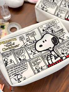 1PC Snoopy Theme Multi-Purpose Storage Bag, Portable Storage Bag For School And Commuting, Can Be Used As Pencil Case, Makeup Bag, Miscellaneous - Multicolor - View 5