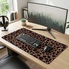 Large Leopard Print Mouse Pad For Gaming Office Home Art Design Gift For Friends Family Rubber Base PC Laptop Back To School Desk Accessories Office Supplies Mousepad Set Computer Keyboard Pad Study Mat - A - View 7