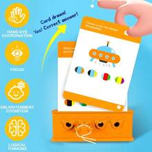 32pcs Cards Preschool Education Logic Key Toy Level 3 Difficulty/96pcs Matching Card Toy/Suitable For 3-6 Year Old Boys And Girls' Preschool Learning Activities/Color Matching Key Card Toy/Logic Key Puzzle - Multicolor - View 9