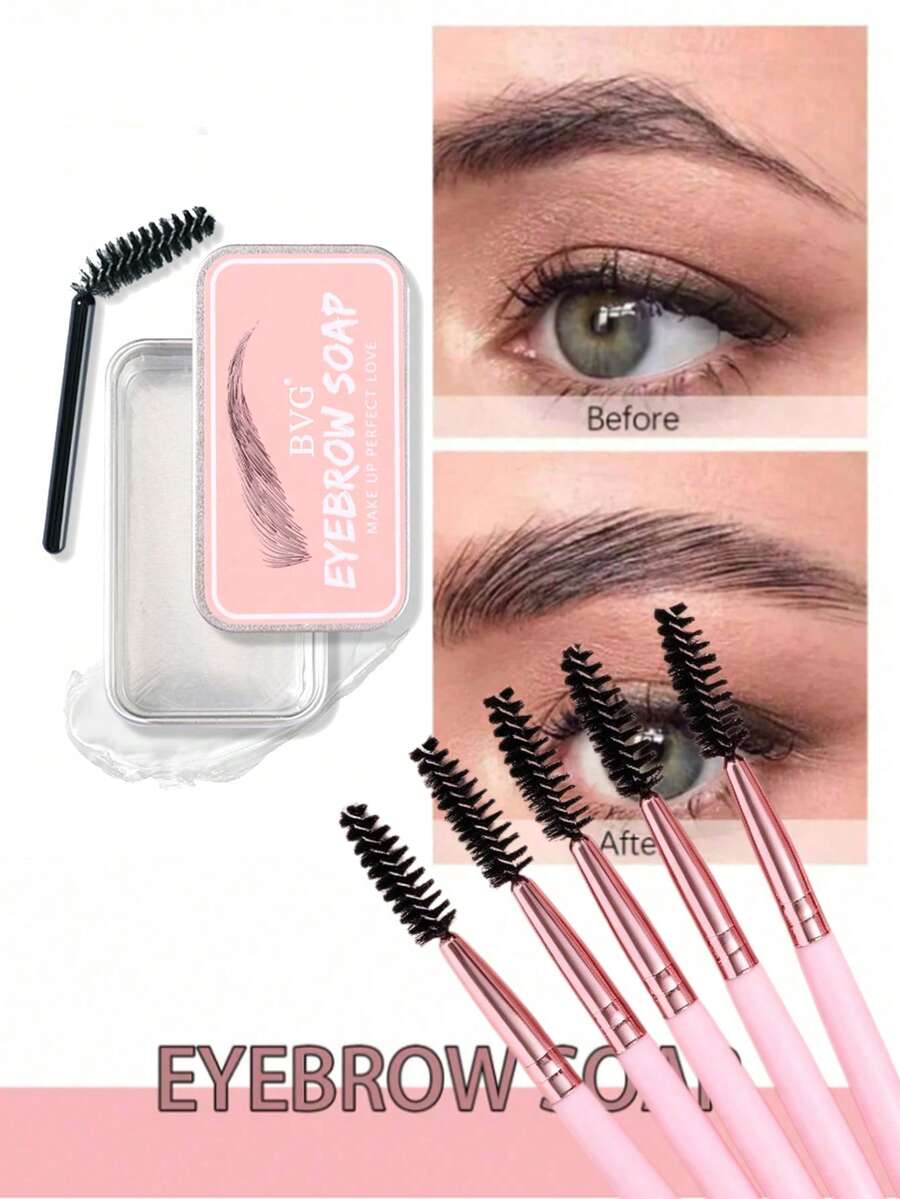 1pc Eyebrow Brush Comb, Multi-Functional Eyebrow And Eyelash Comb, Suitable For Eyebrow Styling And Brow Gel, Reusable Waterproof Makeup Brush, Create Fluffy Wild Eyebrows, Eyeshadow And Eyelash Styling, 3D Shaping, Clear And Long-Lasting, Waterproof Makeup Setting