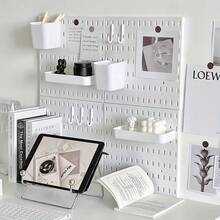 No-Drill Wall Shelf (Single Pack) - Easy Installation, Strong Adhesive & Drill-In Dual Mounting, Durable Plastic/Metal Material, Space-Saving Shelf, Suitable For Kitchen, Study - Home Storage Solution - Multicolor - View 1