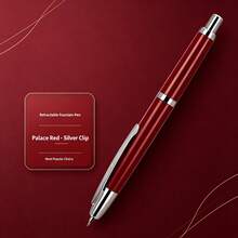 MAJOHN Black Metal Retractable Ballpoint Pen, Press-Type Fine Tip Smooth Ink Pen, Suitable For Students, Calligraphy And Office, Gift For Men And Women - Multicolor - View 16
