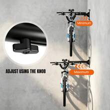 Adjustable Bike Wall Mount, Extendable Arm 22.5-33.5cm, 30kg Load Capacity, 90° Foldable Space-Saving Design, For Mountain Road Folding Bikes, Metal Hook With Soft Padding Frame Protection - Black - View 8