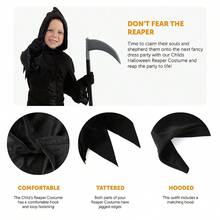 Kids Scream Ghost Face Cosplay Halloween Costume Death Fancy Dress Mask ...