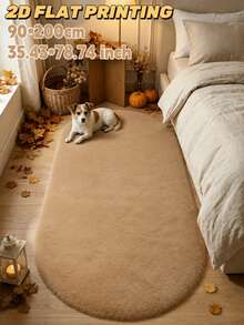 1pc Autumn/Winter Faux Rabbit Fur Design Decorative Rug - Luxury Decor, Plush Texture Rug, Decorative Carpet, Bedroom Decor, Small Rug, Carpet, Home Decor, Living Room Rug, Living Room Small Rug, Bedroom Carpet, Living Room Home Decor, Outdoor Rug, Washable Carpet - A - View 4