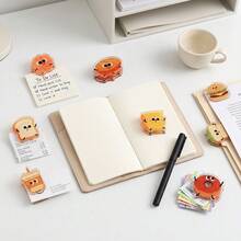 7/1pc Set Cute Cartoon Food Pattern Bag Sealing Clips, Acrylic Material Tight Sealing Reusable For Kitchen Pantry Snack Storage Household Food Keeping Food Bag Clip Snack Bag Sealer Kitchen Storage Accessory - Multicolor - View 4