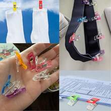 100pcs Sewing Clips, Fabric Plastic Clips, Sewing Supplies, Acrylic Clips, Patchwork Supplies, Transparent Multi-Functional Mixed Color Clips, Sewing Product Storage Bag Clips - A - View 4