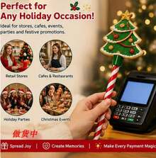 Christmas Novelty Character Pens, 5‑Design Festive Writing Pen Set With Gingerbread Man, Snowman, Reindeer, Snowflake & Xmas Tree Toppers, Holiday Stationery For Party Favors & Stocking Fillers - Christmas Credit Card Magic Wand Tool - Gingerbread Man - View 5