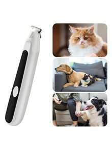 Pemotong Kuku Hewan Peliharaan Rendah Kebisingan (Dengan Lampu LED) - Dirancang untuk Anjing & Kucing: Clipper Grooming Elektrik Nirkabel Ultra Senyap, Cocok untuk Memotong Kuku, Telinga, Wajah dan Bulu Area Belakang, Kapasitas Baterai 500mAh - View 4