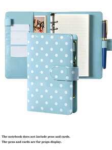 1pc A6 Loose-Leaf Notebook, Lined Pages, PU Cover, Macaron Color, Suitable For Daily Notes, Study Notes, Schedule Planning, Home Office, Can Be Used As Holiday Gift Notebook School Supplies - Loose-leaf Book - View 13