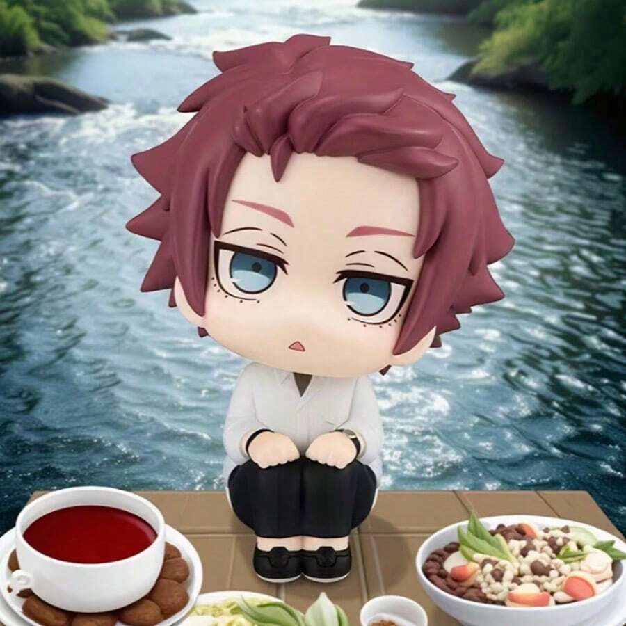 1pc 11cm Action Figure | Chibi Sitting Figure, PVC Model, Collectible Statue, Desktop Decor, Car Modification, Holiday Gift, Suitable For Various Room Styles - Multicolor - View 1