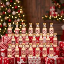 43pcs Christmas Themed Plastic Wine Bottles, Divided Into Bottles, Drinking Bottles, Leak Proof, Portable, Reusable, Multi-Purpose, Suitable For Storing Whiskey And Beverages, Suitable For Christmas Gatherings, Party Decorations, And Daily Use - White H - View 5