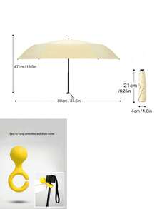 Lightweight Coin-Sized Folding Umbrella, Portable Mini Pocket Handheld Umbrella For Daily Commute And Outdoor Wind & Rain - Multicolor - View 11