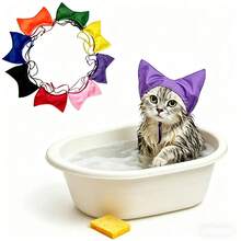 1pc Pet Waterproof Head Cover - Ear Protection Waterproof Bath Cap Dog Swimming Ear Guard Waterproof Hat Pet Supplies - Multicolor - View 1