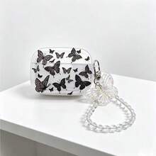 Shockproof Butterfly Element Apple Butterfly Pattern Earphone Case Bluetooth Headphones Daily Protective Cover Spring Gift - Black - View 9