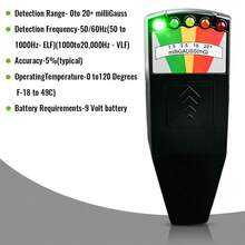 5-LED EMF Detector Magnetic Field Detector Paranormal Investigation Equipment Tester Portable Counter Professional EMF Detector - Black - View 5