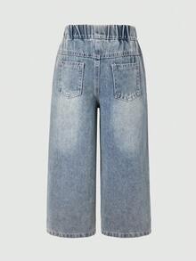 Toddler Summer Denim Jeans, New Fashion Style - Blue - View 3