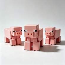 Minecraft 1 buah Miniatur Mainan Koleksi dengan Sendi yang Dapat Bergerak, Gaya Piksel, Bentuk Balok Bangunan Merah Muda, Dekorasi Meja yang Dapat Digerakkan, Pesta Ulang Tahun, Pesta Bertema Game, Pajangan Rumah, Hadiah Liburan - Berbagai gaya - View 7