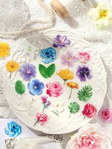 60pcs/Set Spring Floral Series Stickers, Includes Various Floral Stickers, Suitable For DIY Notebook Creation, Floral Decoration And Decorative Stickers. Applicable Materials Include Glass, Notebooks, Etc., Used For Making Decorative Stickers. - Set - View 4